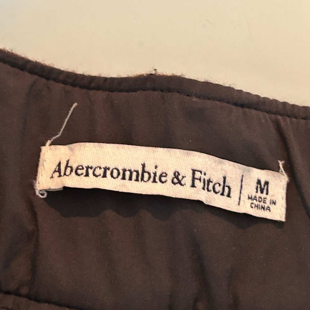 Abercrombie & Fitch Tweed Brown A-Line Mini Skirt - M - Picture 9 of 14